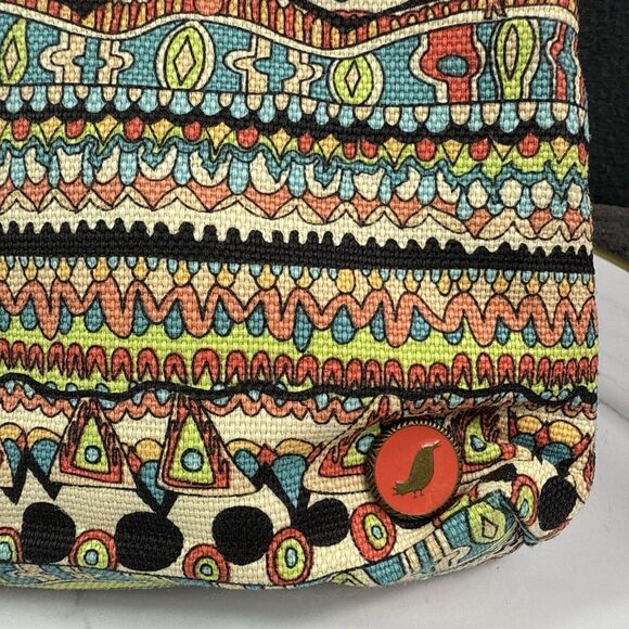 Sakroots Women's Campus Artist Circle Crossbody Purse Wristlet Leather Bird Logo - Picture 5 of 9